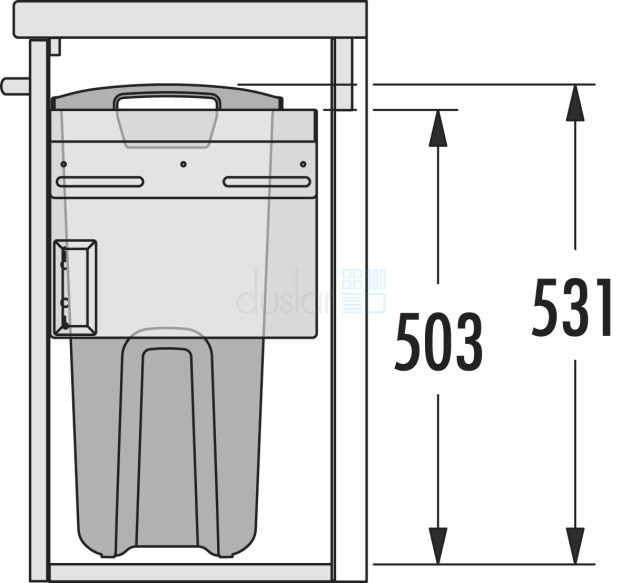 Система хранения белья Laundry Carrier Small на выдвижной фасад 450 мм sh1