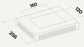 Фильтр Carbon.Zeo нержавейка для островных Т-образных моделей вытяжек FALMEC схема