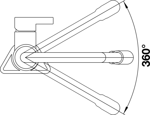 Схема BLANCO VIU-S, угол поворота