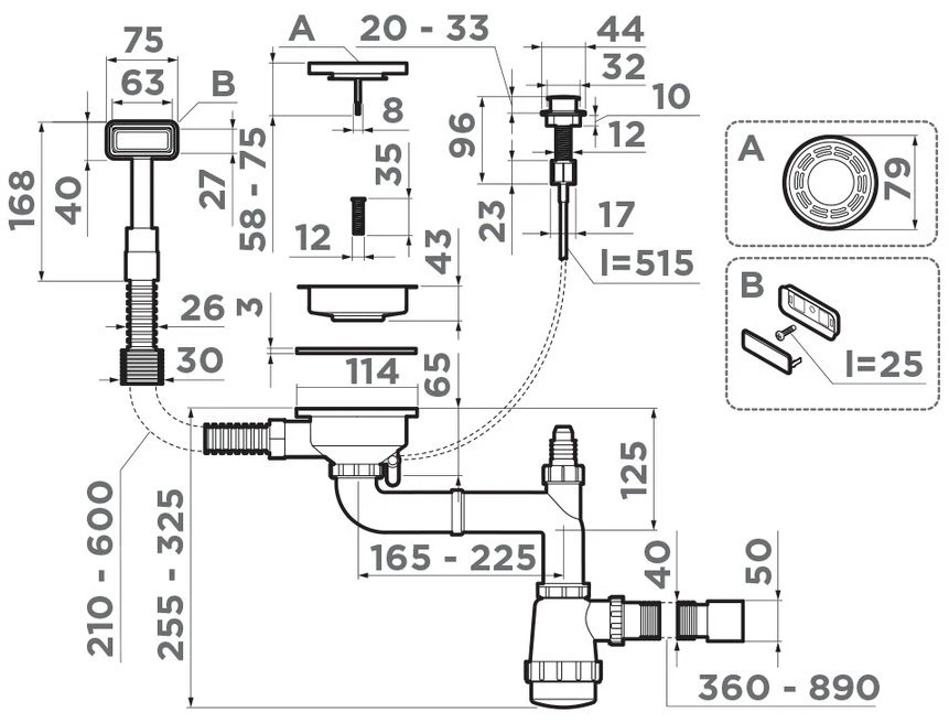 OMOIKIRI арматура WK-1-A-GM shema
