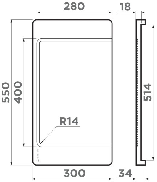 OMOIKIRI разделочная доска CB-04-WOOD-L sh