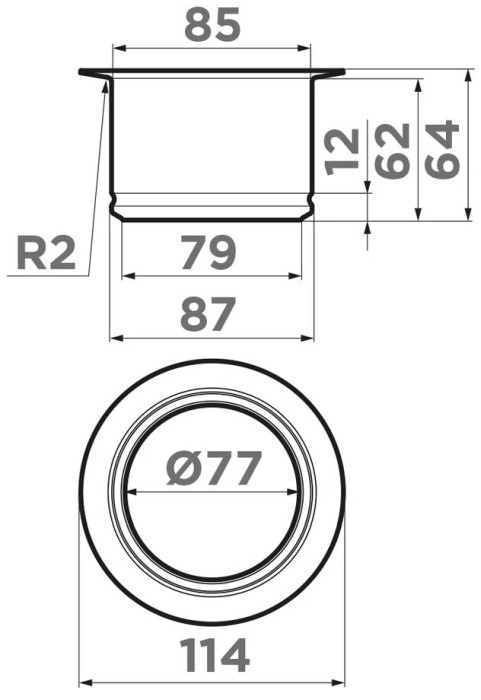OMOIKIRI сменная горловина для измельчителя NAGARE SLIM NA-03-IN sh
