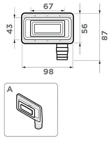 OMOIKIRI универсальный перелив для моек OV-02-LG shema