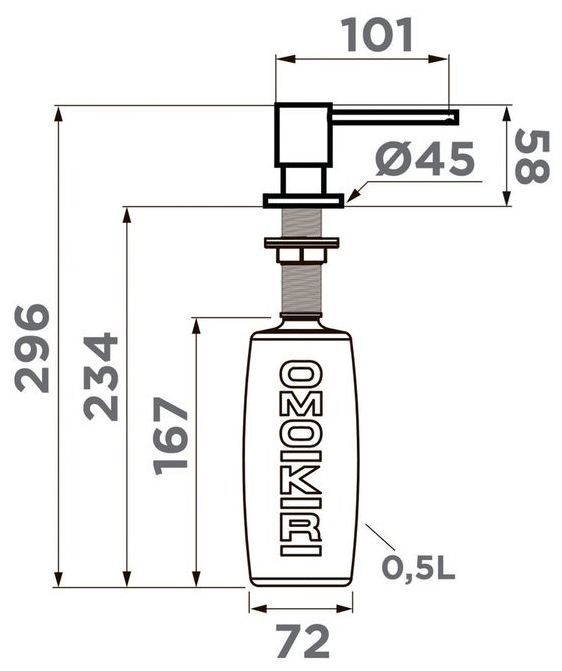 OMOIKIRI дозатор для моющего средства OM-03 shema