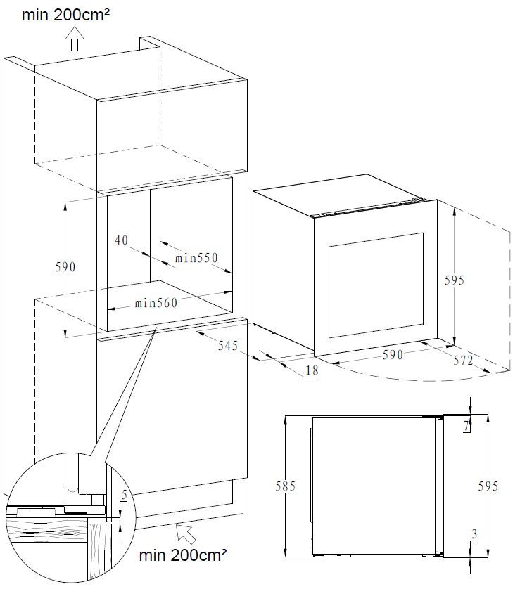 VARD винный холодильник WCI6DS sh