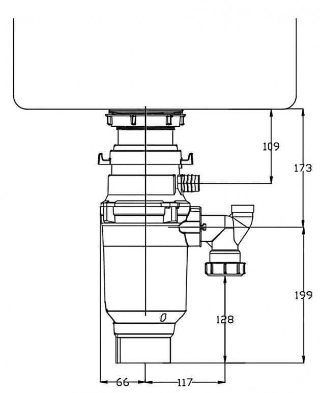 EMAR измельчитель пищевых отходов ATC-WZB390A Compact shema