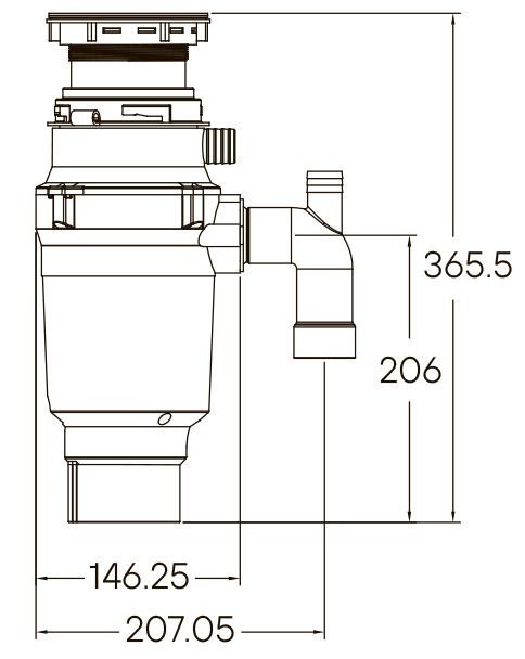 PAULMARK измельчитель пищевых отходов INTENSO I-400 sh