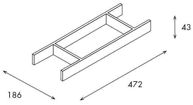 Woodline Blank 186 dims