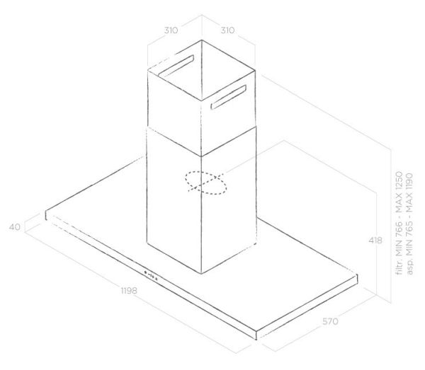 Схема ELICA THIN ISLAND IX/A/120