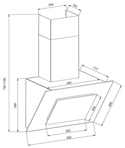 GRAUDE вытяжка на 60 см DHK 60.0 S sh