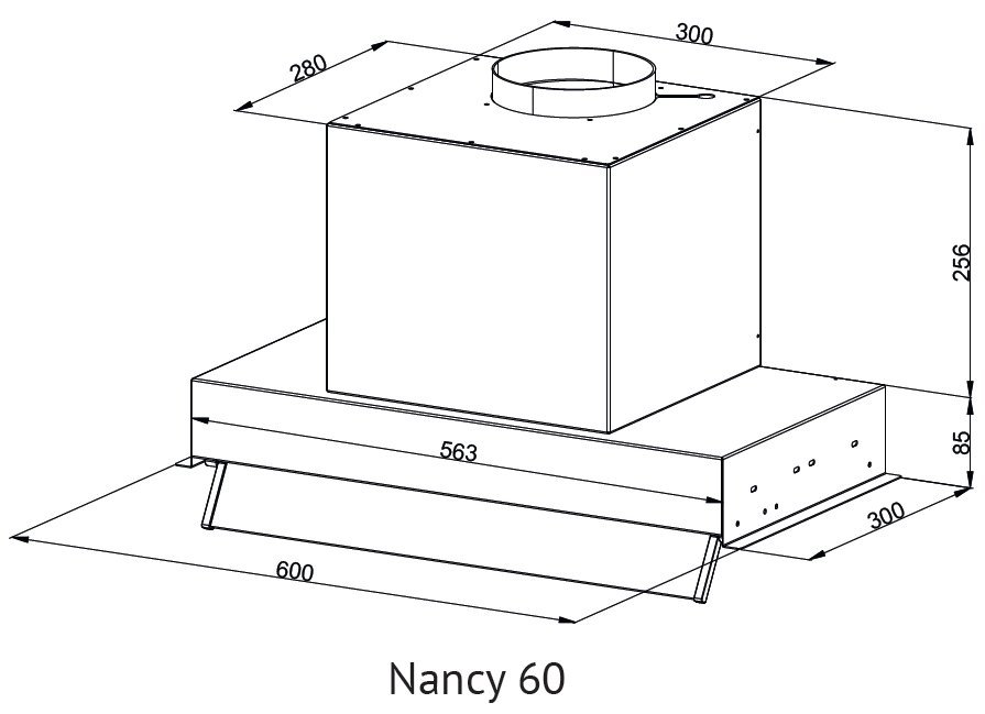 KUPPERSBERG встраиваемая вытяжка NANCY 60 shema