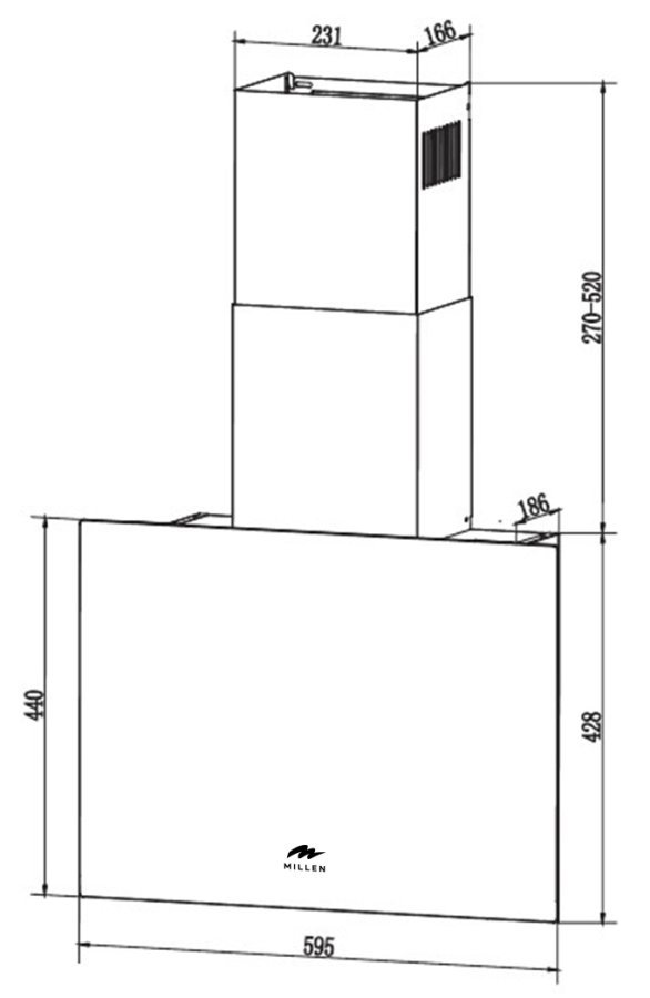 MILLEN наклонная вытяжка MKHG 602 shema