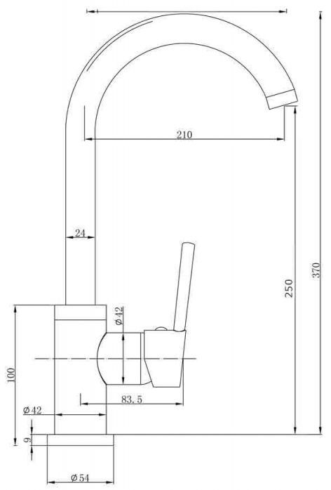 EMAR смеситель ECB 3004 PVD shema