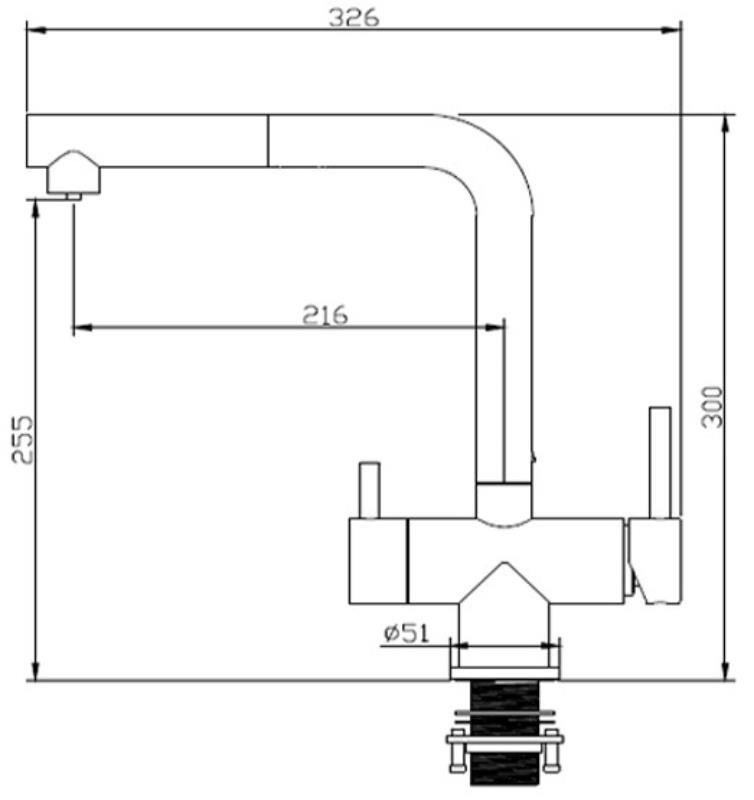 EMAR смеситель ECB - 7017 PVD shema