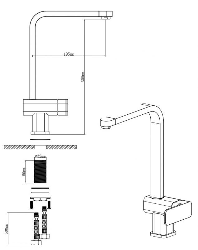 EMAR смеситель ЕС-3014 shema