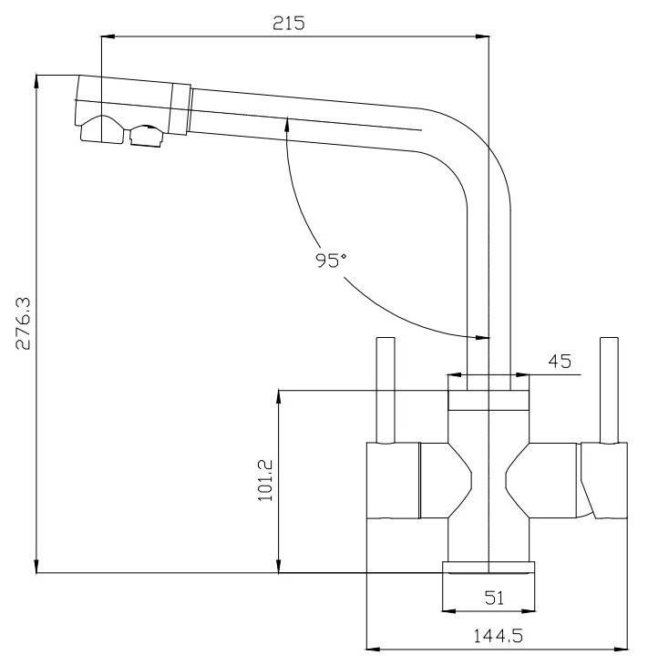 EMAR смеситель ЕС - 4003H shema