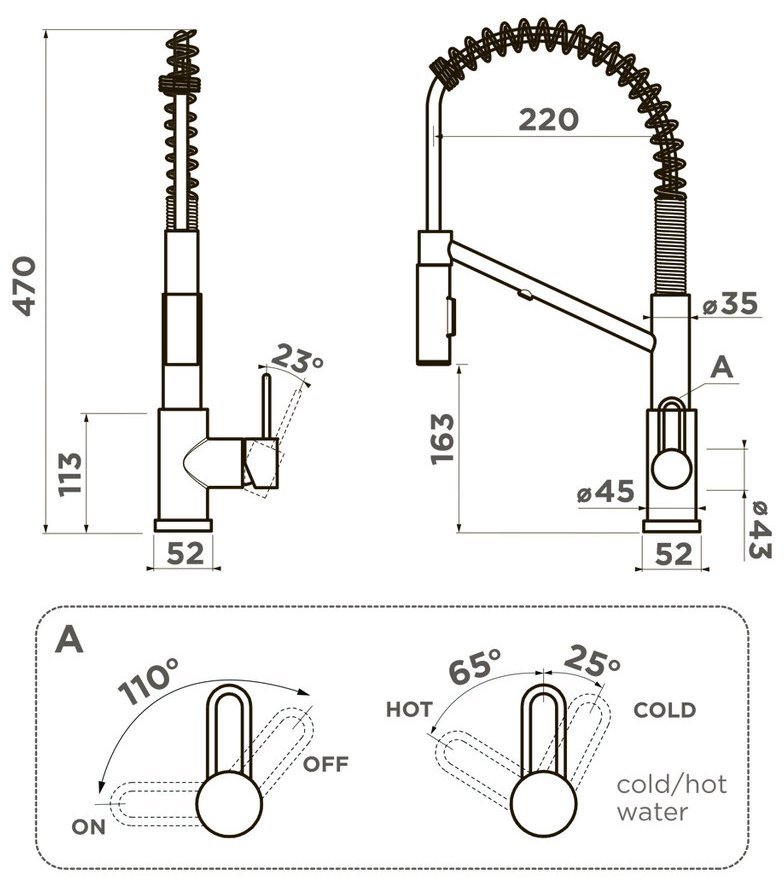OMOIKIRI смеситель Mikawa 2 Plus shema