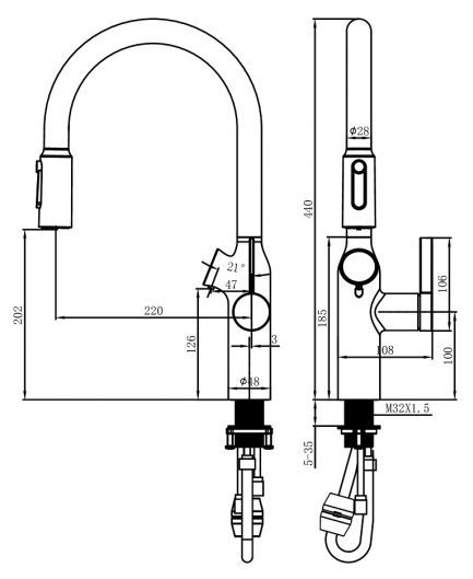 Смеситель OULIN OL - 8018 схема