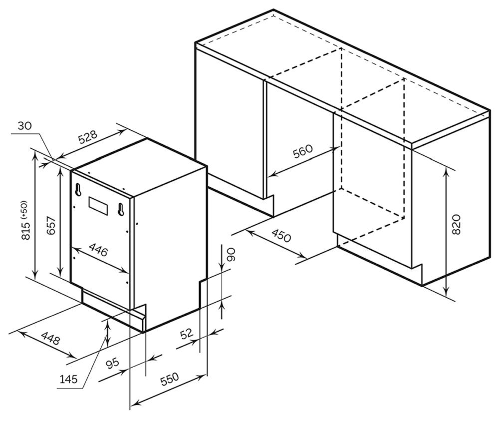 MILLEN посудомоечная машина MDW 451 shema