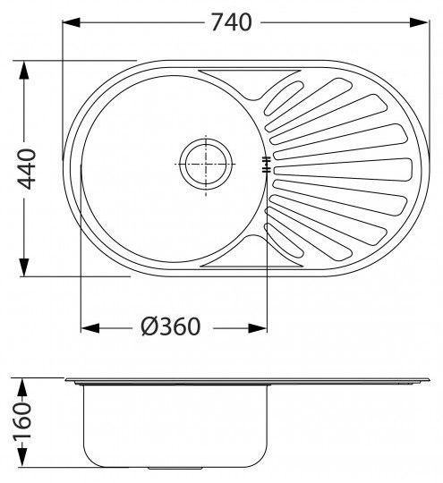 ALVEUS мойка GENESIS CIKLO 20 SAT-90 sh