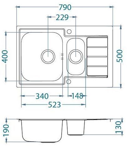 ALVEUS мойка LINE MAXIM 70 FS sh 1