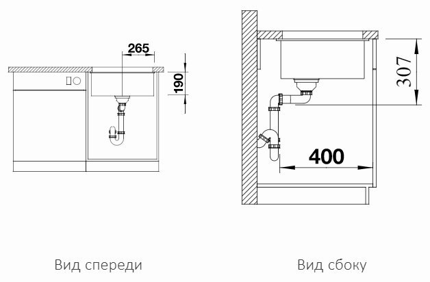 Схема BLANCO SUBLINE 500-U SILGRANIT (2)