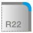 Радиус закругления - 22 мм Радиус закругления - 22 мм