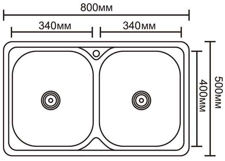 EMAR стальная мойка ЕМ-8050B sh