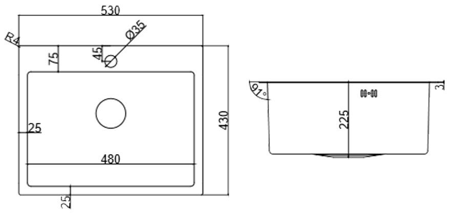 EMAR мойка EMB-115 PVD Nano shema