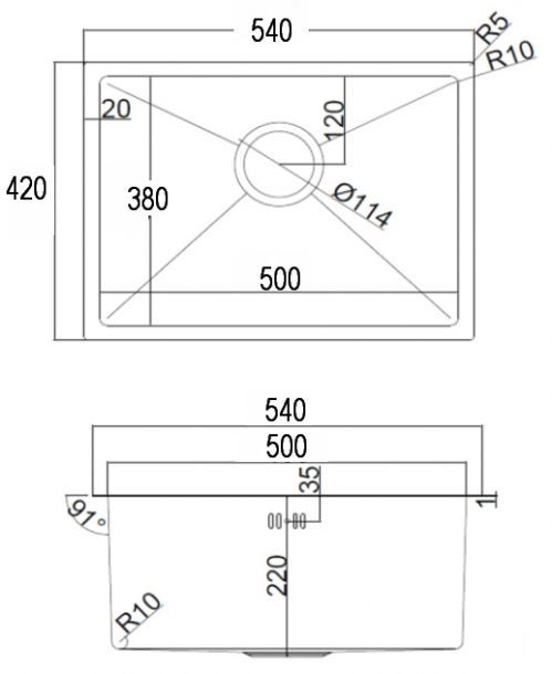 EMAR мойка EMB-123 PVD Nano shema