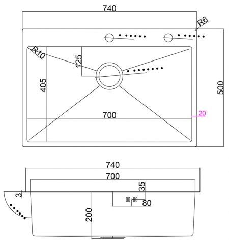 EMAR мойка EMB-125А PVD Nano shema