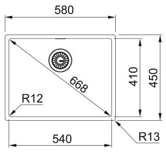 FRANKE мойка BXX 210-54 стоп-вент. shema