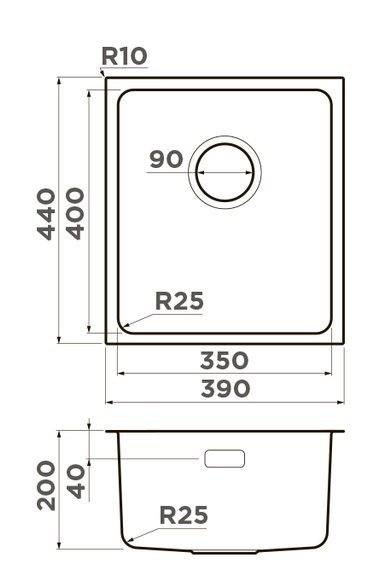 OMOIKIRI мойка Tadzava 39-U/I shema