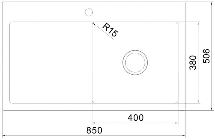 OULIN мойка универсального монтажа OL-FTR102R shema 1