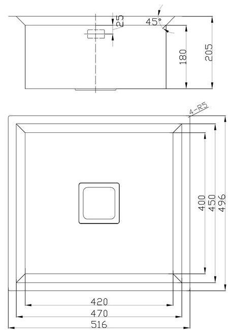 OULIN мойка универсального монтажа OL-FU114 (VA8109) sh