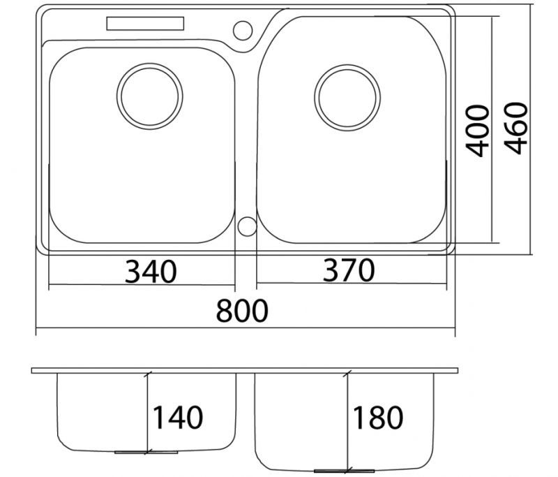 OULIN мойка врезного монтажа OL-H9910 sh
