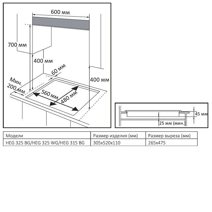 EVELUX HEG 325 shema
